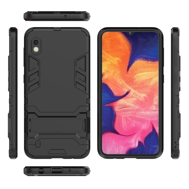 Estuche Híbrido Cool Guard PC + TPU Con Pie De Apoyo Para Samsung Galaxy A10 - Negro-5