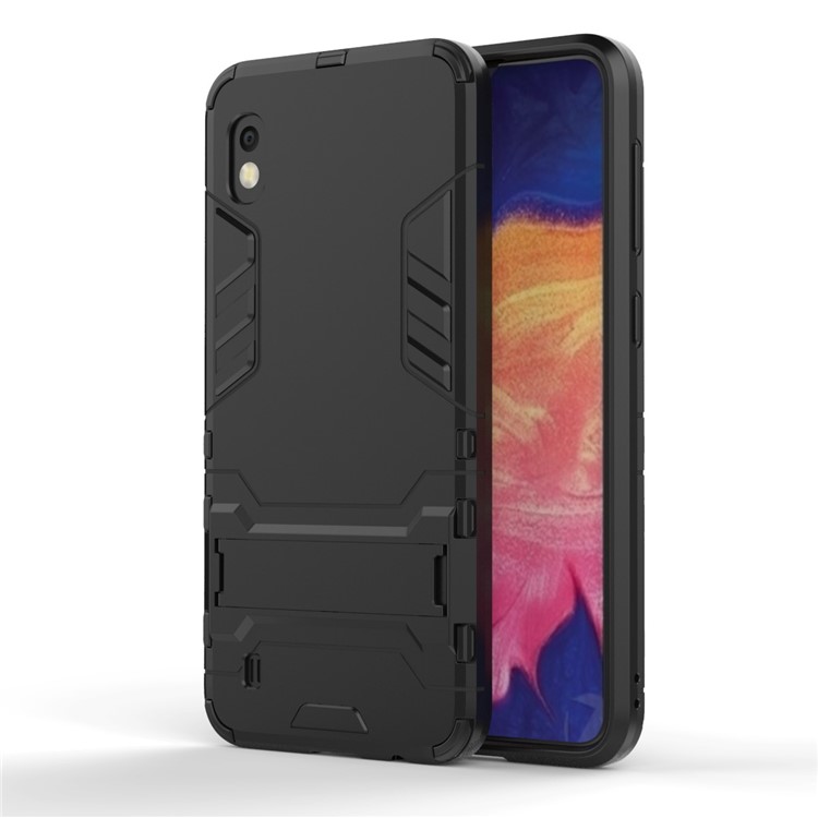 Estuche Híbrido Cool Guard PC + TPU Con Pie De Apoyo Para Samsung Galaxy A10 - Negro-7