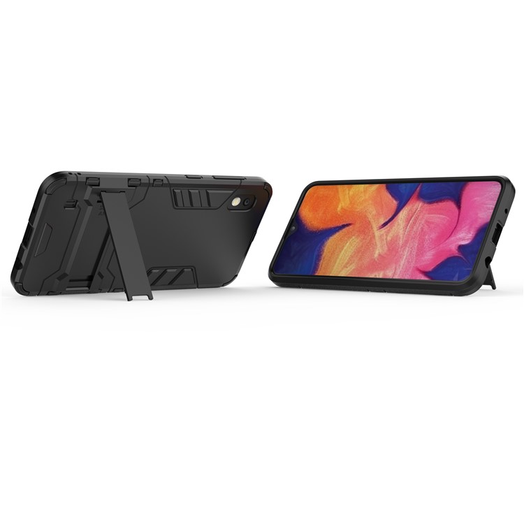 Estuche Híbrido Cool Guard PC + TPU Con Pie De Apoyo Para Samsung Galaxy A10 - Negro-8
