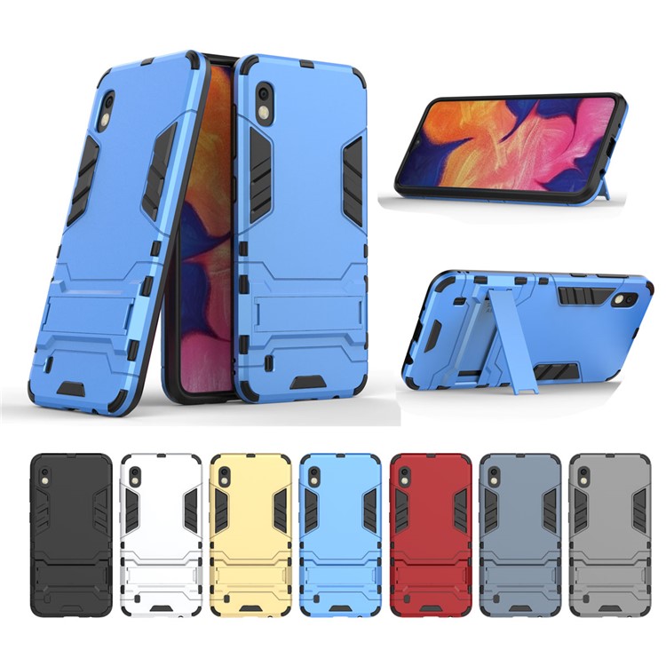 Estuche Híbrido Cool Guard PC + TPU Con Pie De Apoyo Para Samsung Galaxy A10 - Negro-9