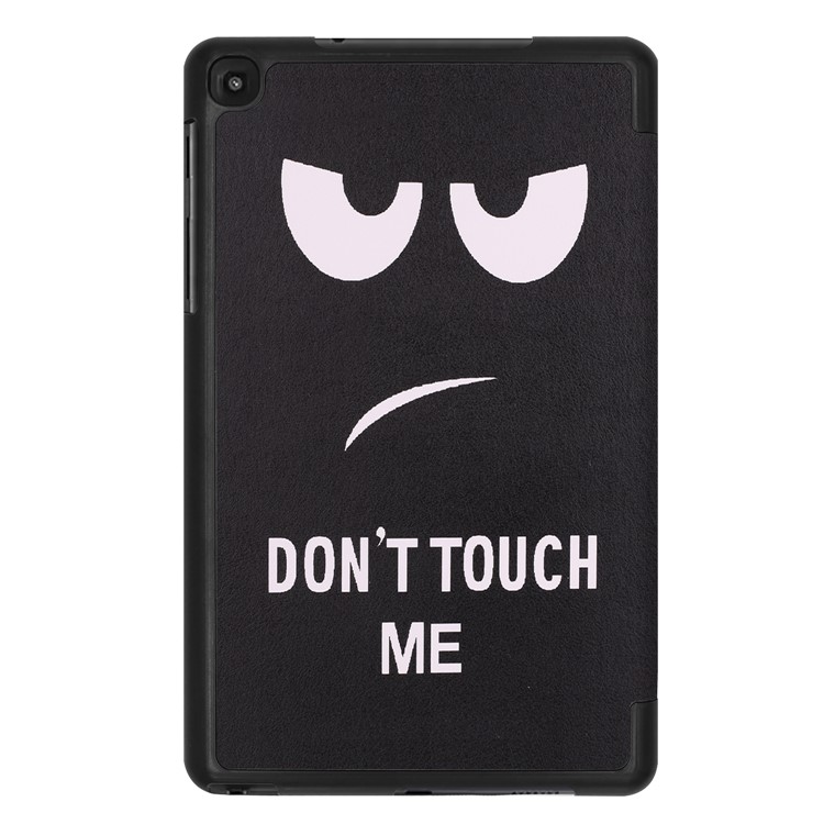 Patterned Tri-fold Stand Leather Smart Case for Samsung Galaxy Tab A 8.0 (2019) with S Pen P200 P205 - Do Not Touch Me-7