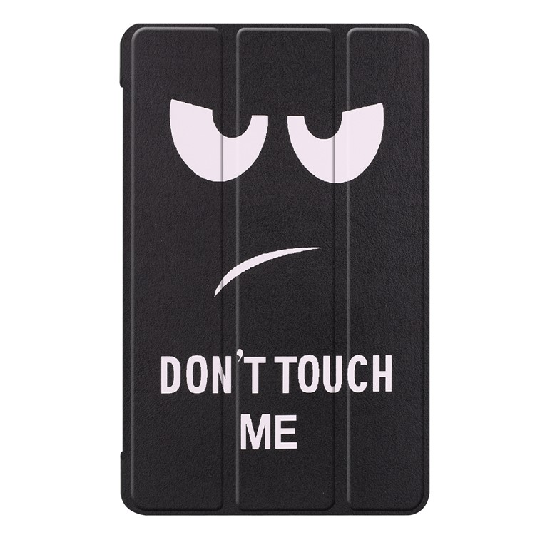Patterned Tri-fold Stand Leather Smart Case for Samsung Galaxy Tab A 8.0 (2019) with S Pen P200 P205 - Do Not Touch Me-8