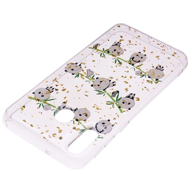 Glitter Sequins Inlaid Patterned TPU Phone Cover for Samsung Galaxy M30 - Pandas-4