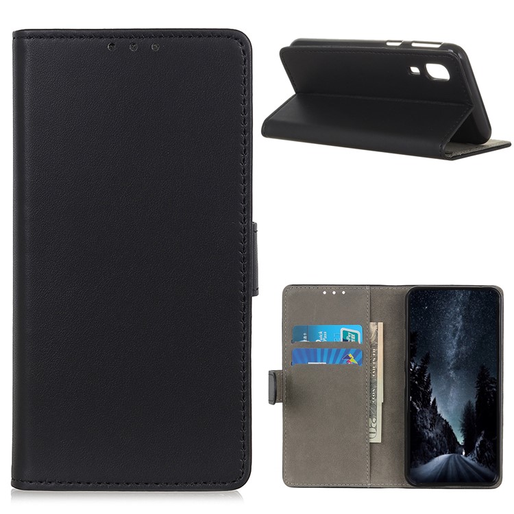 Wallet Leather Stand Case for Samsung Galaxy A2 Core - Black-1