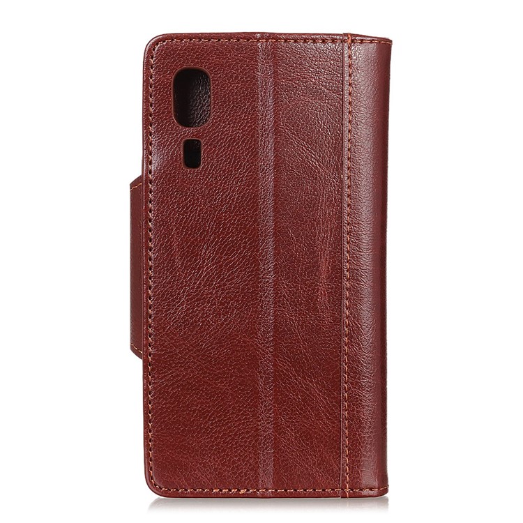 Textured PU Leather Magnetic Wallet Shell for Samsung Galaxy A2 Core - Red-10