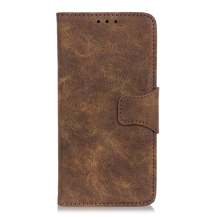 Vintage Style Leather Wallet Case for Samsung Galaxy A2 Core - Coffee-4