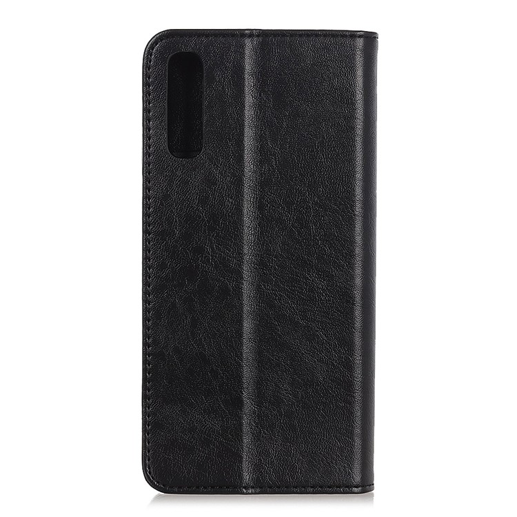 Auto-absorbed Crazy Horse PU Leather Stand Cover for Samsung Galaxy A70 - Black-2