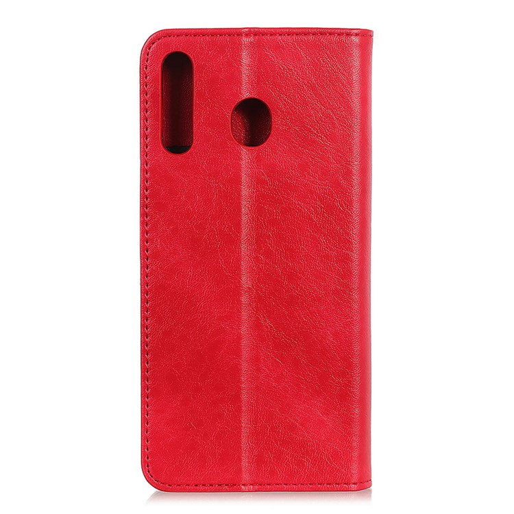 Auto-absorbed Crazy Horse Leather Wallet Case for Huawei Y6 (2019) - Red-5