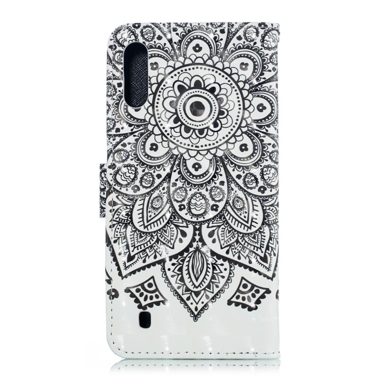Light Spot Decor 3D Patterned Leather Mobile Case for Samsung Galaxy M10 - Datura Flower-3