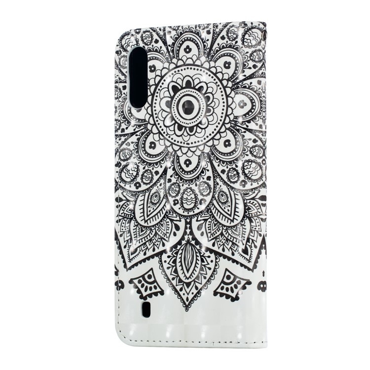 Light Spot Decor 3D Patterned Leather Mobile Case for Samsung Galaxy M10 - Datura Flower-5