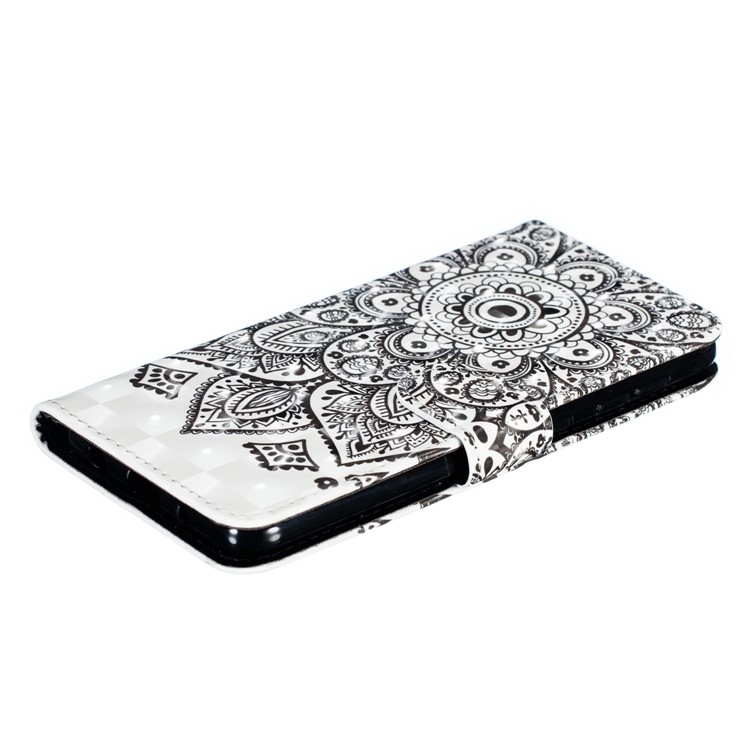 Light Spot Decor 3D Patterned Leather Mobile Case for Samsung Galaxy M10 - Datura Flower-7