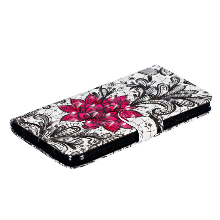 Light Spot Decor 3D Patterned Leather Mobile Case for Samsung Galaxy M10 - Orlaya Grandiflora-7