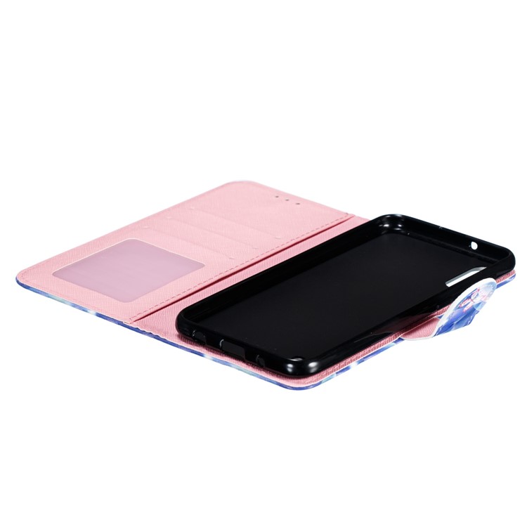 Étui Mobile En Cuir À Motifs 3D Décor Décor Spot Pour Samsung Galaxy M10 - Papillon Violet-11