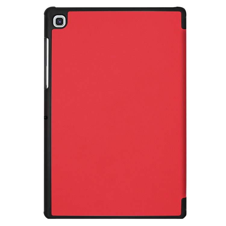 Smota Clara e Clara Tri-fold Stand Stand pu Couro Proteção Tampa Completa Full Corporal Para Samsung Galaxy Tab S5e Sm-t720 Tampa de Comprimido de Proteção - Vermelho-8