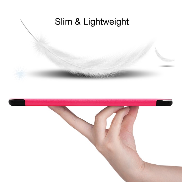 Tri-fold Stand Leather Case for Samsung Galaxy Tab S5e SM-T720 - Rose-2