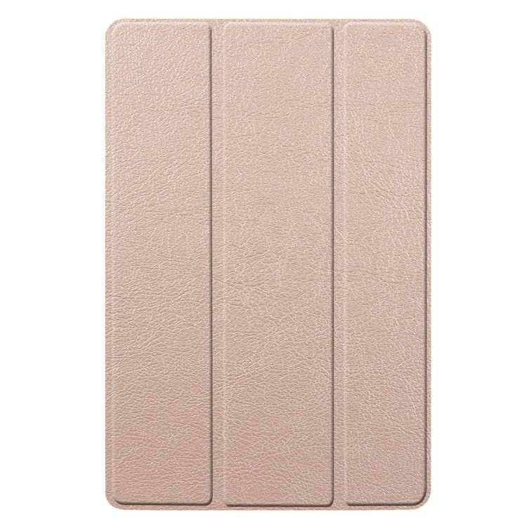 Tri-fold Stand Leather Case for Samsung Galaxy Tab S5e SM-T720 - Gold-7