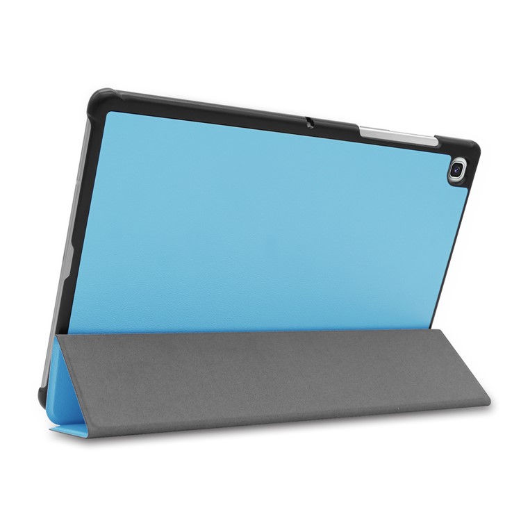 Tri-fold Stand Leather Case for Samsung Galaxy Tab S5e SM-T720 - Baby Blue-5
