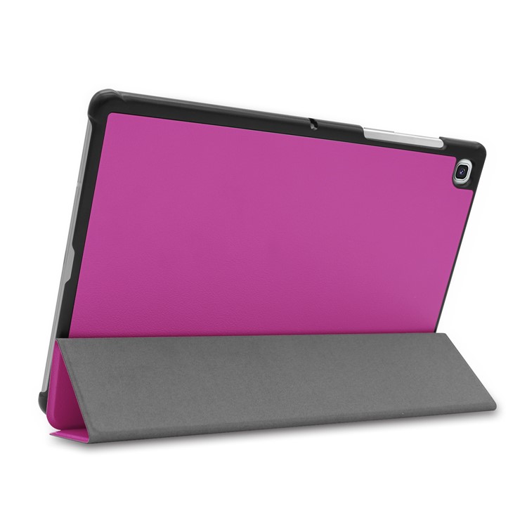 Tri-fold Stand Leather Case for Samsung Galaxy Tab S5e SM-T720 - Purple-5