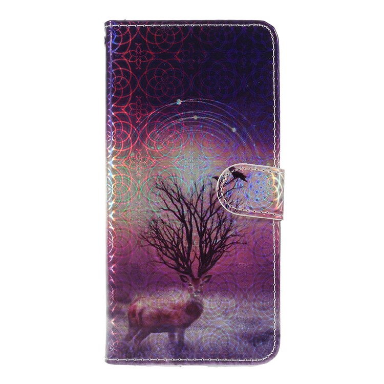 Etui En Cuir Pour Portefeuille Avec Motif De Découpage Au Laser Pour Samsung Galaxy A50 - Cerf-1