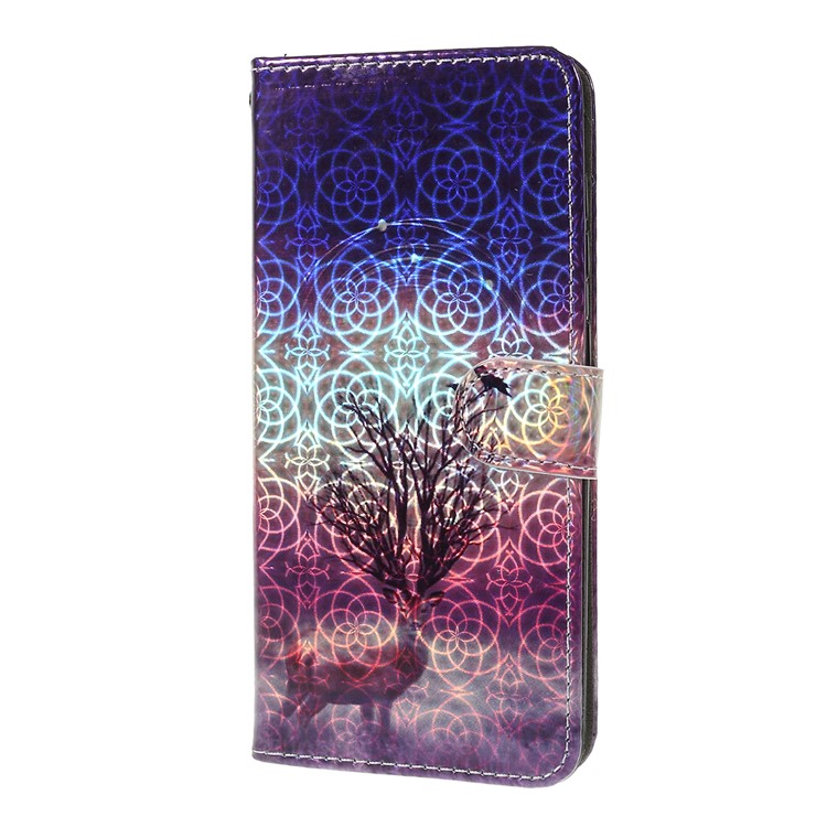 Etui En Cuir Pour Portefeuille Avec Motif De Découpage Au Laser Pour Samsung Galaxy A50 - Cerf-5