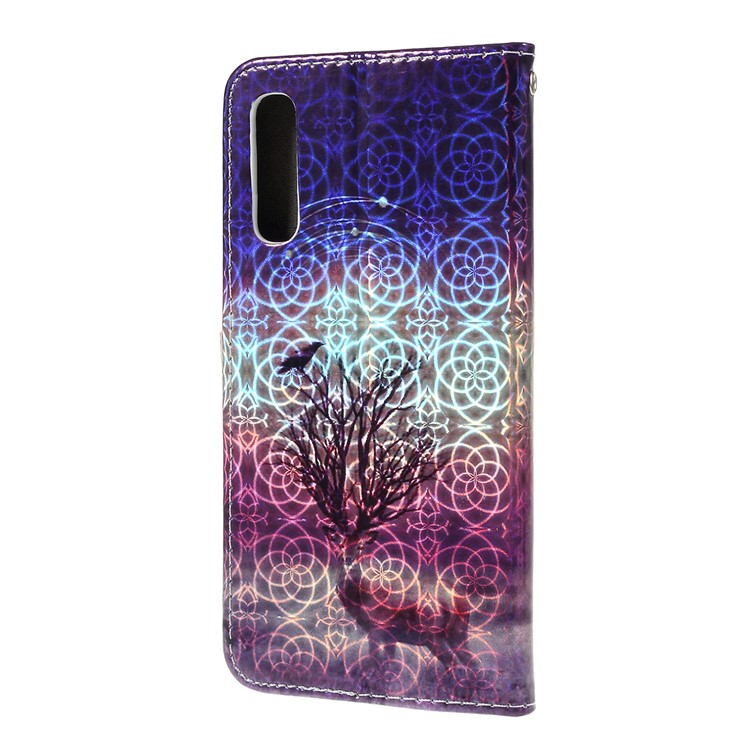 Etui En Cuir Pour Portefeuille Avec Motif De Découpage Au Laser Pour Samsung Galaxy A50 - Cerf-6