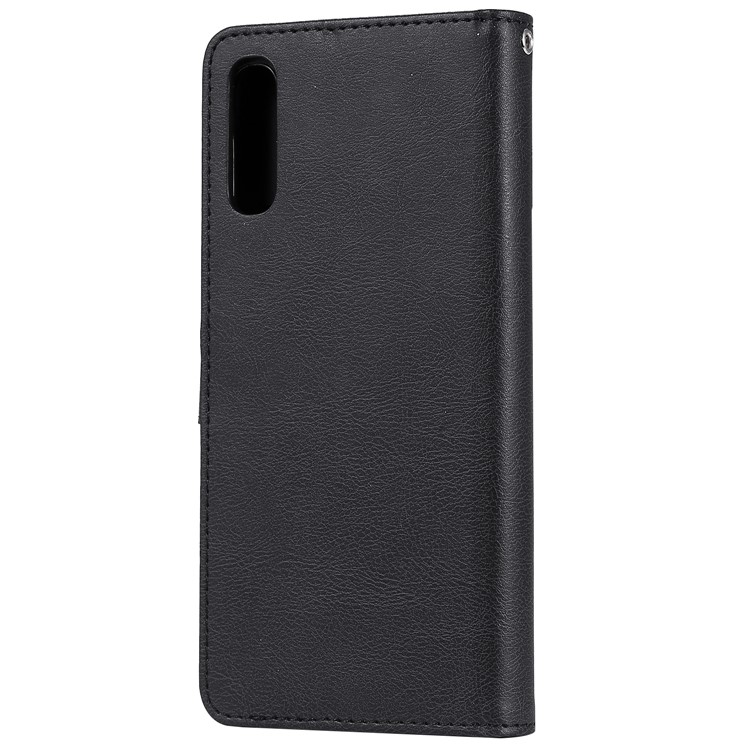 Magnetic Detachable 2-in-1 Wallet Leather Stand Case for Samsung Galaxy A70 - Black-3