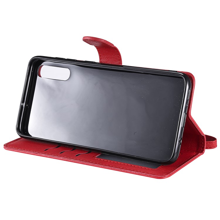 Magnetic Detachable 2-in-1 Wallet Leather Stand Case for Samsung Galaxy A70 - Red-6