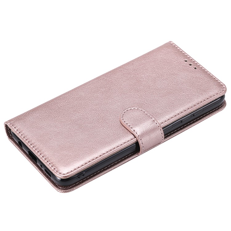 Magnetic KT in Pelle KT Series-3 Custodia in Pelle da Portafoglio 2 in 1 Staccabile Per Samsung Galaxy A70 - Oro Rosa