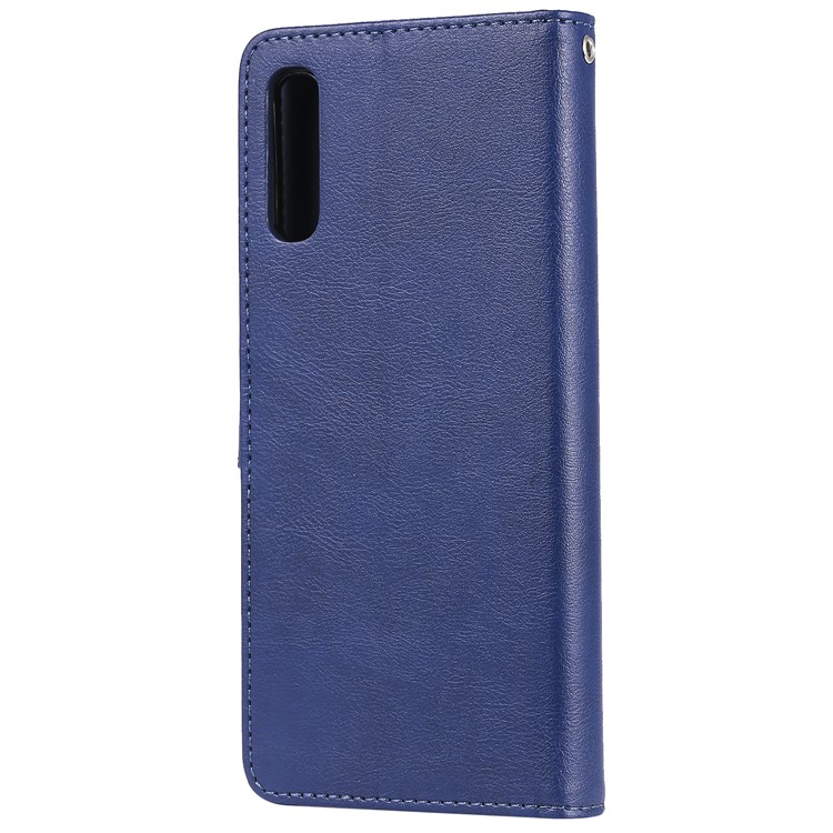 Magnetic Detachable 2-in-1 Wallet Leather Stand Case for Samsung Galaxy A70 - Blue-3