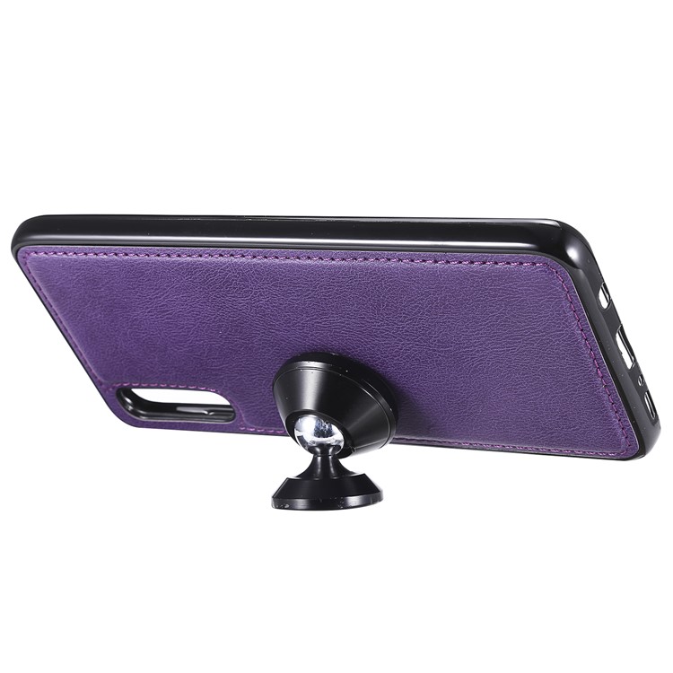 Magnetic Detachable 2-in-1 Wallet Leather Stand Case for Samsung Galaxy A70 - Purple-4