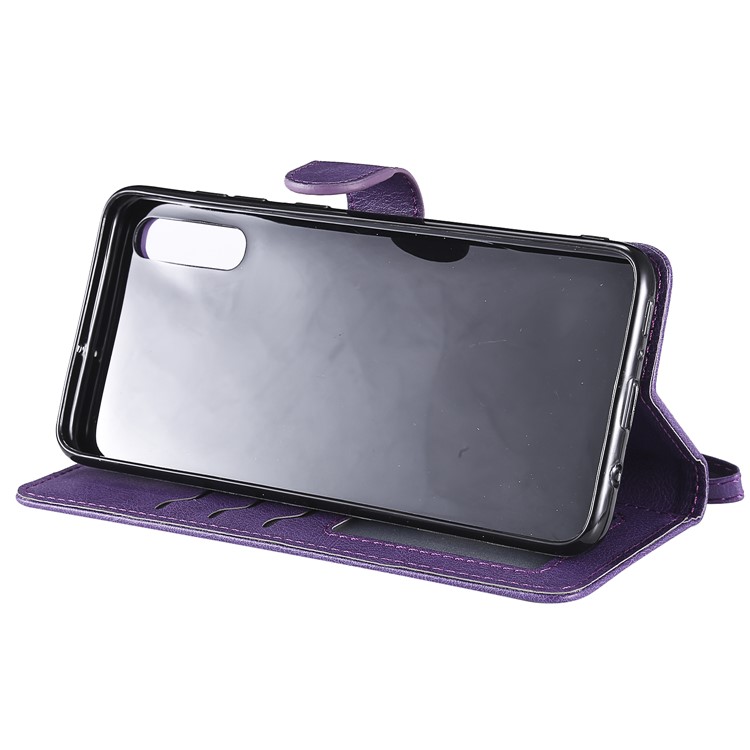 Magnetic Detachable 2-in-1 Wallet Leather Stand Case for Samsung Galaxy A70 - Purple-5