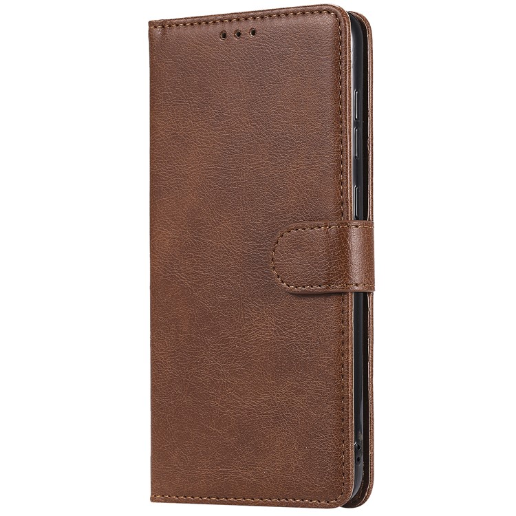 Caixa Destacável Magnética Do Suporte Do Couro Da Carteira 2 In-1 Para A Galáxia A70 De Samsung - Castanho-2