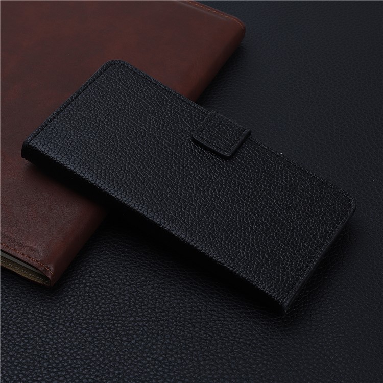 Litchi Texture Wallet Stand Leather Protective Cover for Samsung Galaxy A70-3