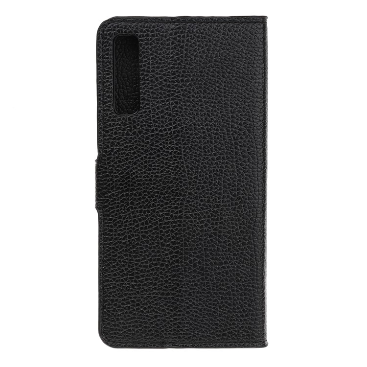 Litchi Texture Wallet Stand Leather Protective Cover for Samsung Galaxy A70-4