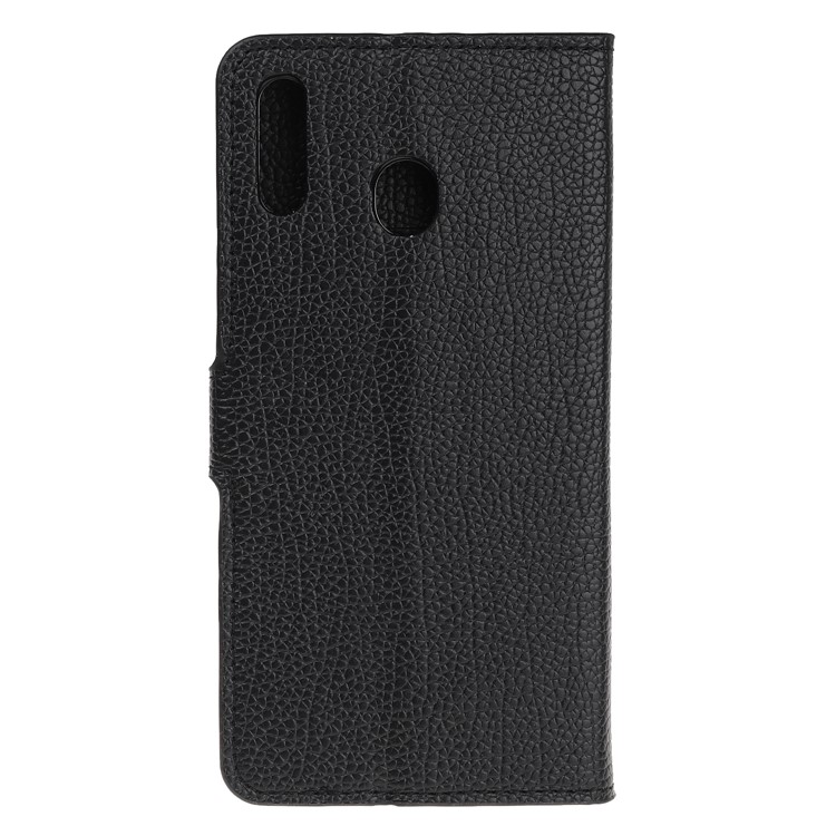 Guscio Protettivo In Pelle Texture Litchi Con Supporto Portafoglio Per Samsung Galaxy M30-3