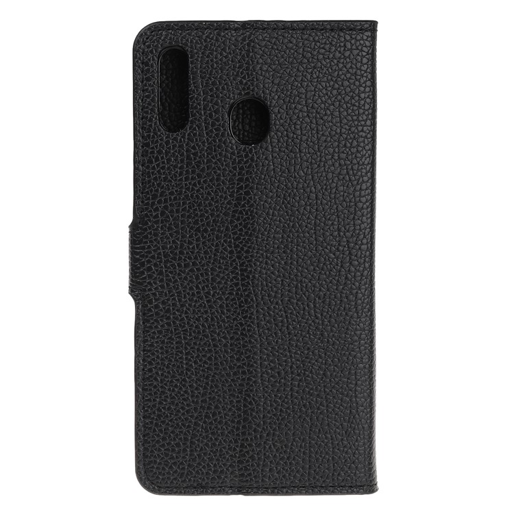 Litchi Texture Leather Protection Shell with Wallet Stand for Samsung Galaxy M30-3