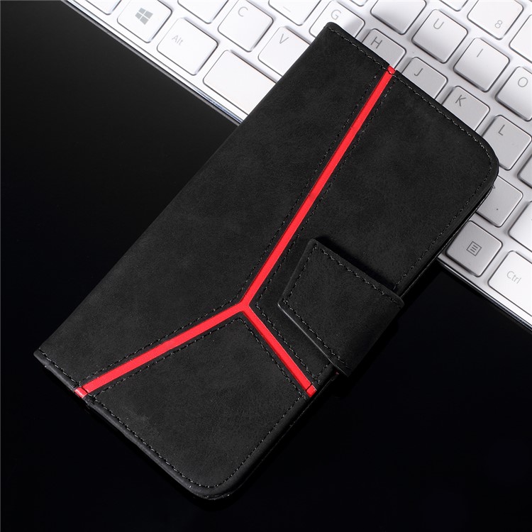 Business Style Splicing Leather Wallet Case for Samsung Galaxy S10 - Black-7