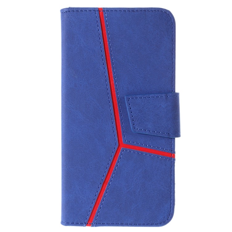 Business Style Splicing Leather Wallet Case for Samsung Galaxy S10 - Blue-1