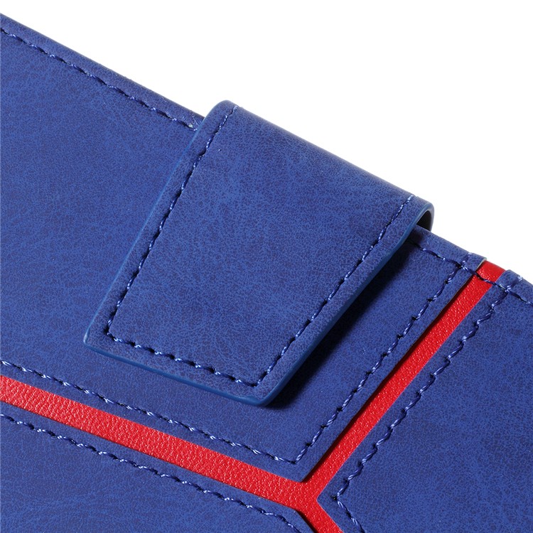 Business Style Splicing Leather Wallet Case for Samsung Galaxy S10 - Blue-6