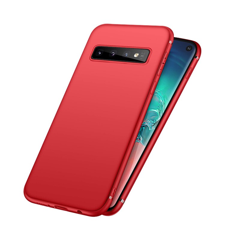 NXE Soft Series Ultra-thin Matte TPU Mobile Cover for Samsung Galaxy S10 - Red-1