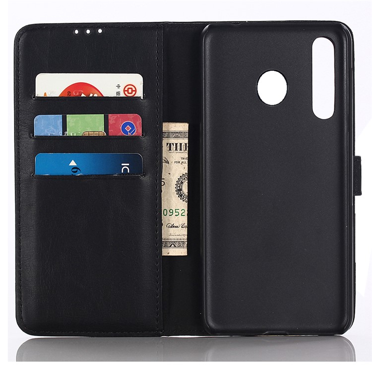 Crazy Horse Leather Wallet Protection Cover for Samsung Galaxy M30 / A40s - Black-4