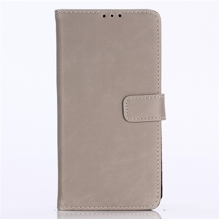 Crazy Horse Leather Wallet Protection Cover for Samsung Galaxy M30 / A40s - Grey-1