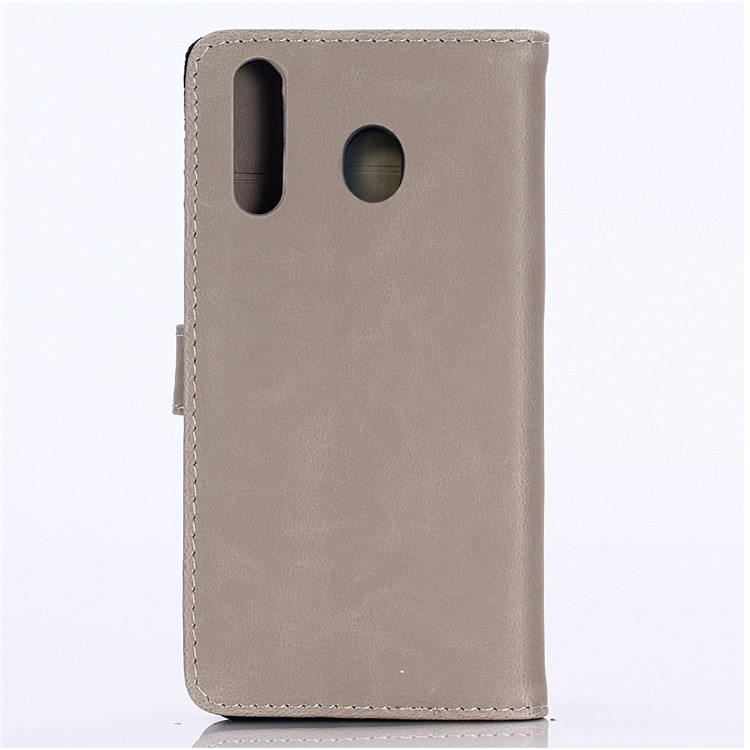 Crazy Horse Leather Wallet Protection Cover for Samsung Galaxy M30 / A40s - Grey-2