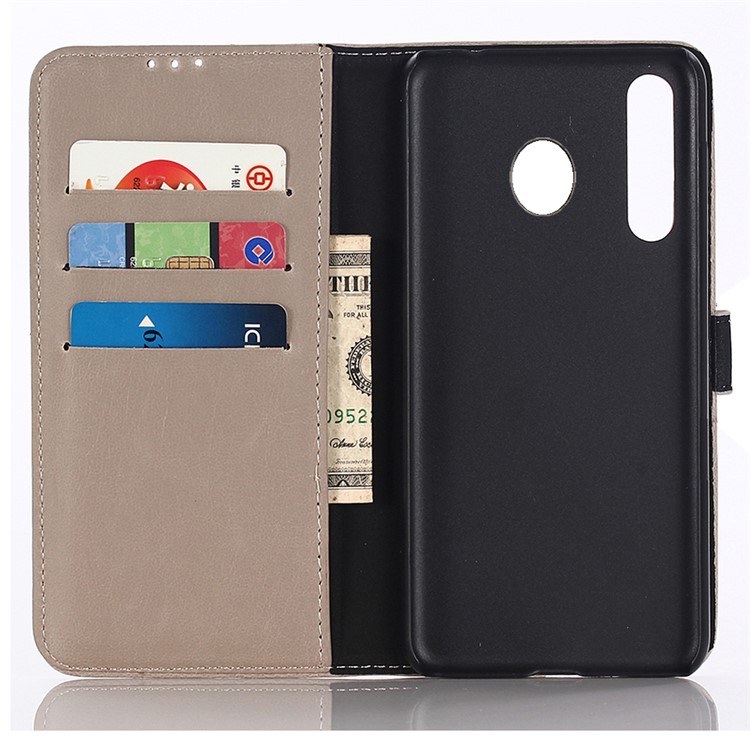 Crazy Horse Leather Wallet Protection Cover for Samsung Galaxy M30 / A40s - Grey-3