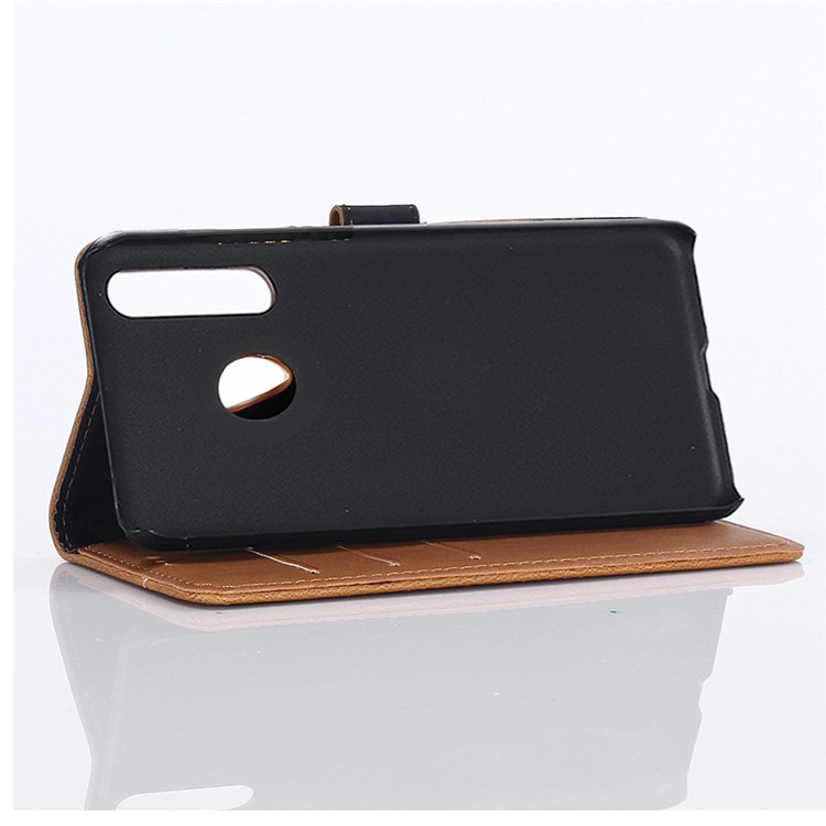 Crazy Horse Leather Wallet Protection Cover for Samsung Galaxy M30 / A40s - Brown-4
