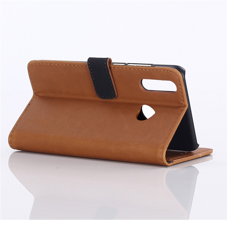 Crazy Horse Leather Wallet Protection Cover for Samsung Galaxy M30 / A40s - Brown-5