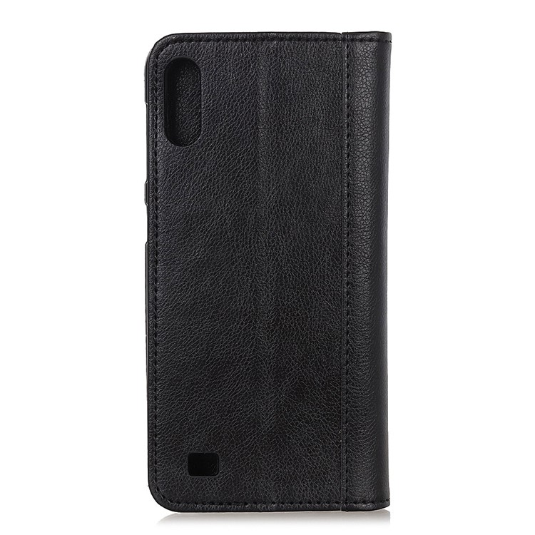 Auto-absorbed Litchi Texture Split Leather Mobile Phone Shell for Samsung Galaxy M10 - Black-7