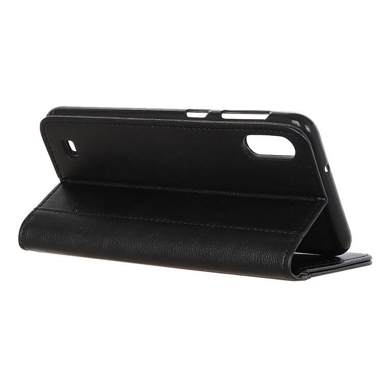 Auto-absorbed Litchi Texture Split Leather Mobile Phone Shell for Samsung Galaxy M10 - Black-8