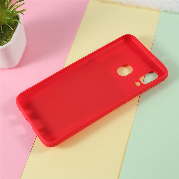 3D Bubble Tea Pattern Soft TPU Phone Cover for Samsung Galaxy M20 - Red-3