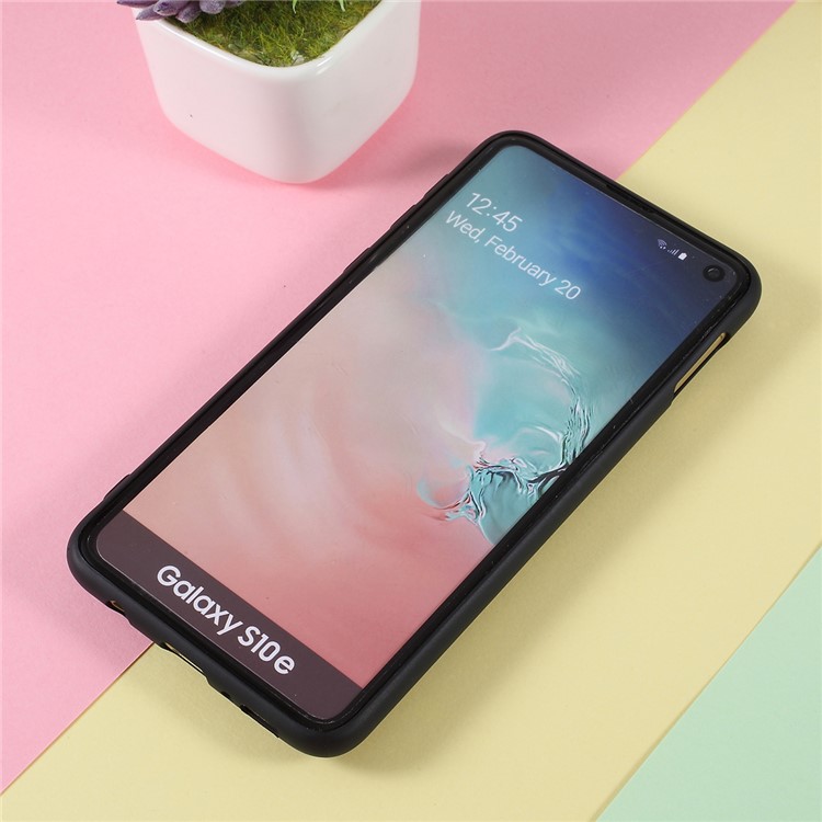 3D Bubble Tea Pattern TPU Shell Case for Samsung Galaxy S10e - Black-2
